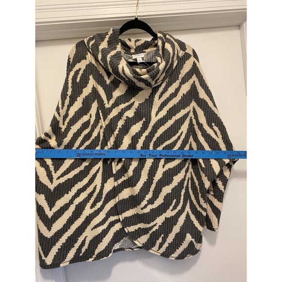 NWT LuLaRoe Kristen Sweater SZ Large Pullover Cowl Neck Zebra Print Waffle Knit - Picture 8 of 8